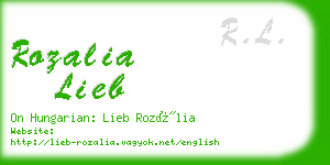 rozalia lieb business card